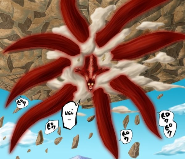 naruto kyubi a 8 queues